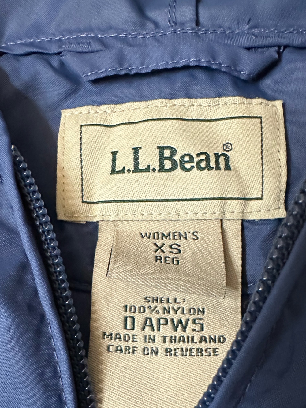 💙L.L. Bean Navy Hooded Windbreaker Jacket - Picture 6 of 8